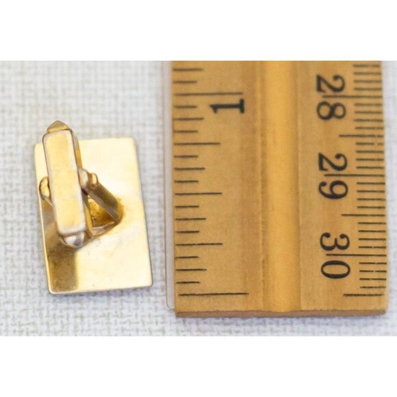 Vintage Golden Global Satellite Cuff Links - J1 - Picture 2 of 2
